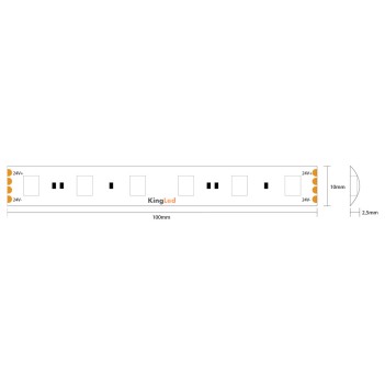 Strip Led 5m RGB 72W 24V IP65-TP PCB 10.5mm 300 SMD 5050