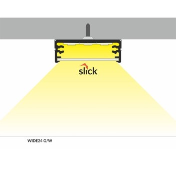 KING LED | Profilo in alluminio WIDE24 per Striscia Led - Anodizzato