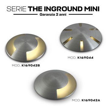 Recessed walkable 1W 30lm The Inground Mini 350mA waterproof IP67 series -