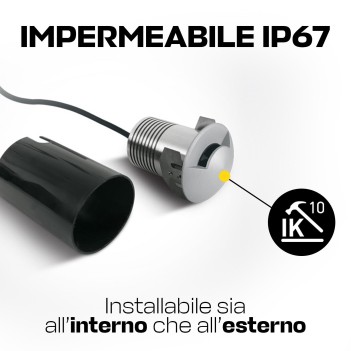 KING LED | Segnapasso da incasso con attacco GU10 calpestabile IP67