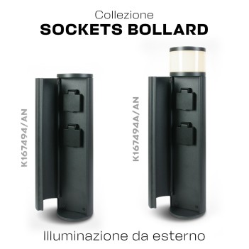 Colonnina elettrica da Giardino con 2 prese Schuko da 1000W IP44