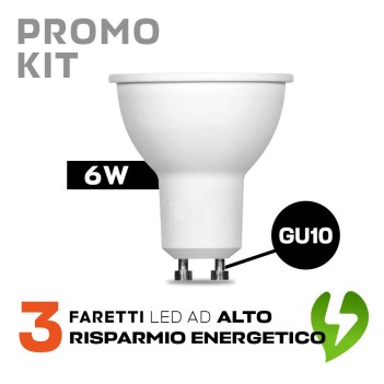 Kit 3 Lampadine a LED GU10 per faretti EcoLight – Briconess