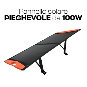 Pannello solare portatile ripiegabile 100W monocristallino