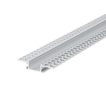 6214 Aluminium Plasterboard Profile for Led Strip - Anodised 2mt - Complete Kit