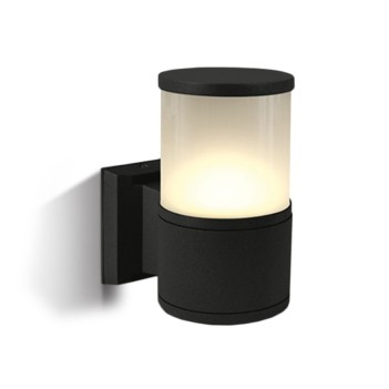 Wall light with E27 socket Tube series 220V IP54 - Black en