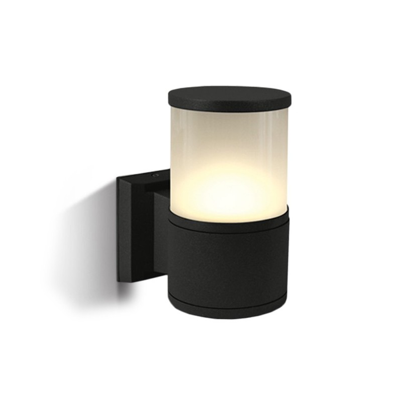 Wall light with E27 socket Tube series 220V IP54 - Black en