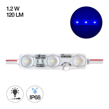 Modulo Led per insegne Luce Blu da 1.2W 12V con 3 LED