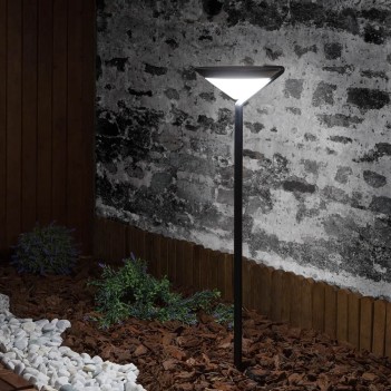 Solar powered garden stake with motion and twilight sensor IP65 - Black en