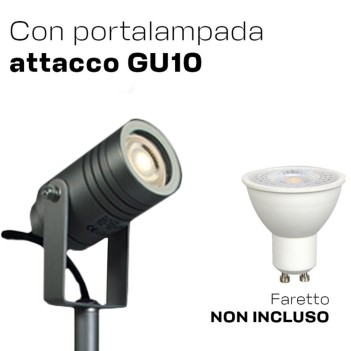 Faretto da Giardino con Picchetto portalampada GU10 220V