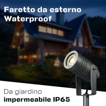 Faretto da Giardino con Picchetto portalampada GU10 220V