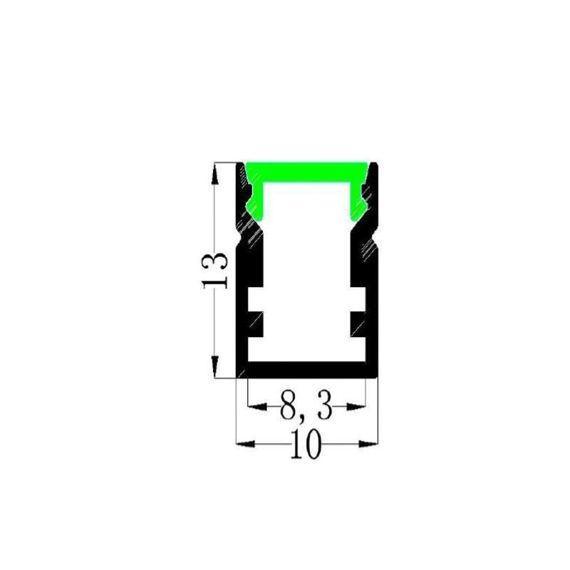 Profilo In Alluminio Super Slim Mm L Per Striscia Led Anodizzato