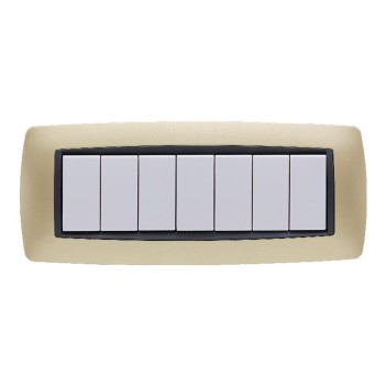 Placca Cornice 7 Moduli Oro – Serie VING su KingLed