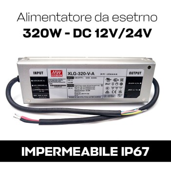 Alimentatore MeanWell 320W 12/24V IP67 XLG-320-V-A tensione regolabile