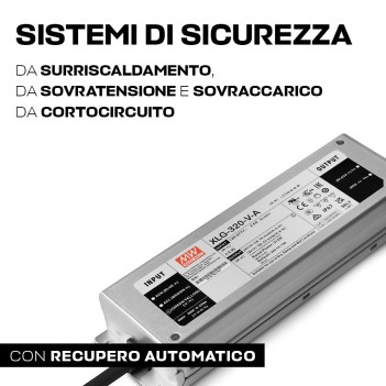 Alimentatore MeanWell 320W 12/24V IP67 XLG-320-V-A tensione regolabile