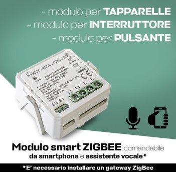 MONDO SMART| Modulo Zigbee per tapparelle, interruttori e pulsanti