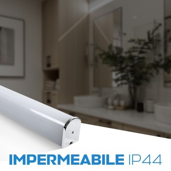 Applique led lineare per specchio 20W 1700lm IP44 da 90cm