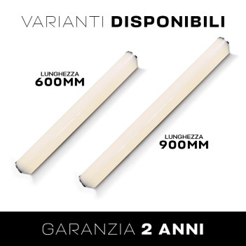 Applique led lineare per specchio 20W 1700lm IP44 da 90cm