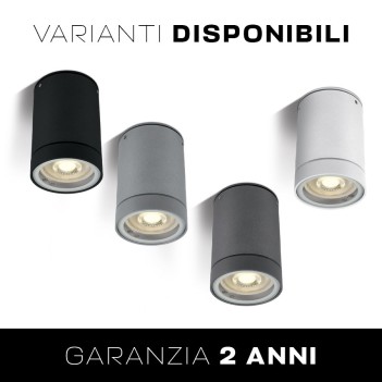 Faretto cilindrico con attacco GU10 impermeabile IP54 colore Bianco