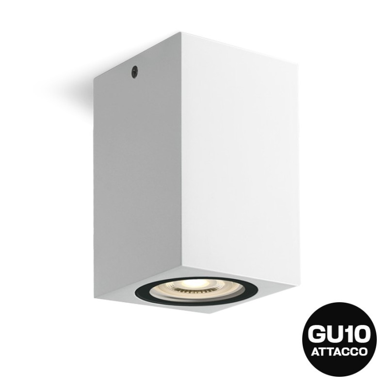 Ceiling Spotlight with GU10 IP65 Square 110mm D66mm Spotlight Series White