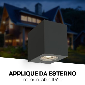 Wall light with GU10 socket Garden series 90mm 220V IP65 - Anthracite