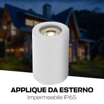 Ceiling Spotlight with GU10 Connection IP65 CYLINDER Series 140mm D90mm Spotlight white Color