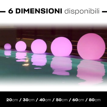 Lampada da Giardino a Sfera con attacco E27 Serie Buly 220V IP65 – Diametro da 20 a 80cm