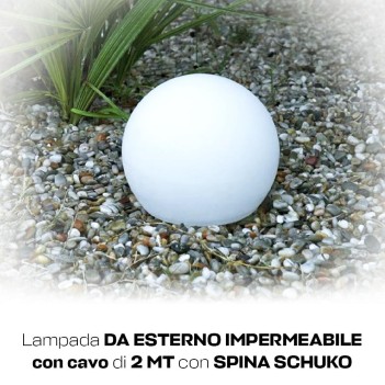 Lampada da Giardino a Sfera con attacco E27 Serie Buly 220V IP65 – Diametro da 20 a 80cm