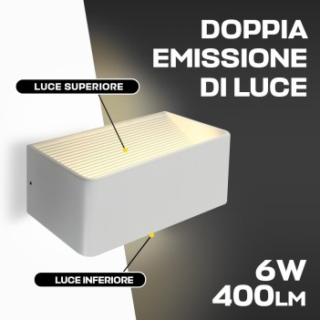 Applique da muro 6W 400lm 200mm Serie Backlight 220V IP20