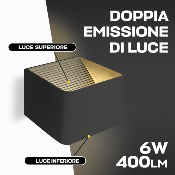 Applique da muro 6W 400lm 100mm Serie Backlight 220V IP20