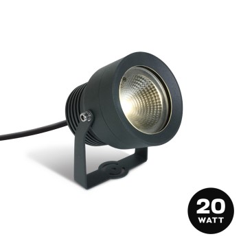 Spotlight with spike 20W 220V D114mm Garden series IP65 3000K - Anthracite