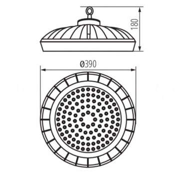 Campana UFO 200W 28000lm 4000K 90° - HB PRO LED HI su