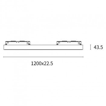 Lampada led SUPREMA Linear Light 24W dimmerabile 1200mm per