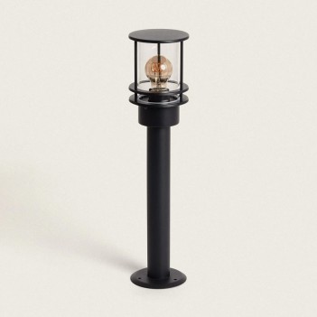 Garden bollard with E27 socket Garden series 50cm 220V IP44 - Black en