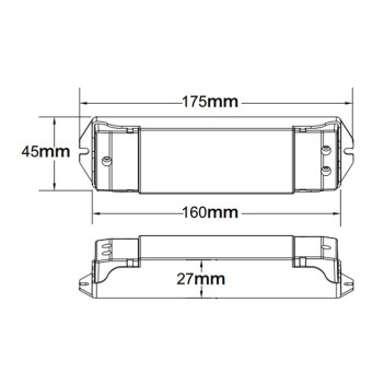 DALI2 Dimmer for Led Strip DC12-48V 15A DALI and PUSH Dimming - SD1CH-DA15A Series