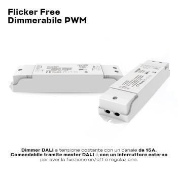 DALI2 Dimmer for Led Strip DC12-48V 15A DALI and PUSH Dimming - SD1CH-DA15A Series