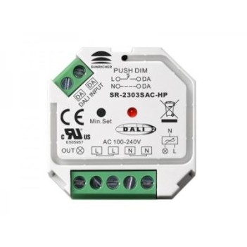 Dimmer DALI2 Uscita TRIAC max 400W DALI e PUSH Dimming - Serie SR-2303SAC-HP