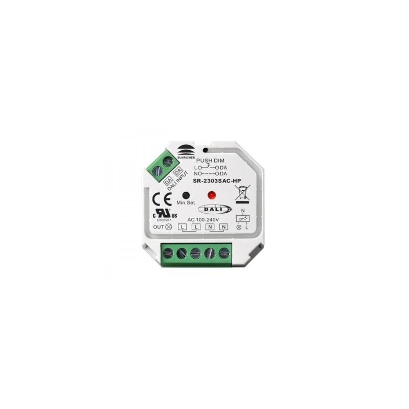 Dimmer DALI2 TRIAC output max. 400W DALI and PUSH Dimming - SR-2303SAC-HP Series