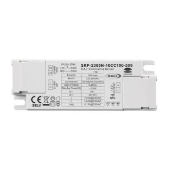 Alimentatore 10W CC 100-500mA DALI2 Collegamento NFC DALI e