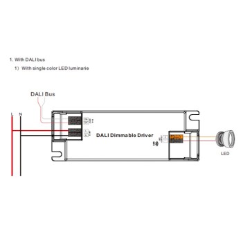 Power Supply 10W DC 100-500mA DALI2 NFC Link DALI and PUSH Dimming -