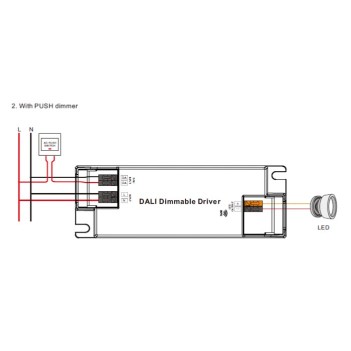 Power Supply 10W DC 100-500mA DALI2 NFC Link DALI and PUSH Dimming -