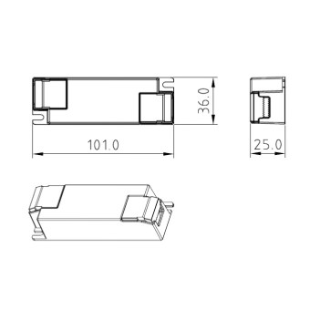 Power Supply 10W DC 100-500mA DALI2 NFC Link DALI and PUSH Dimming -