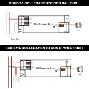 Power Supply 25W DC 250-700mA DALI2 NFC Link DALI and PUSH Dimming -