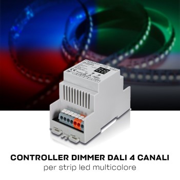 DALI Dimmer Controller for Multicoloured Led Strip 4CH DC12-36V 4x5A DALI and