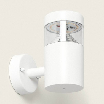 Wall-mounted sconce 6W 540lm Garden series - White stainless steel, IP44.