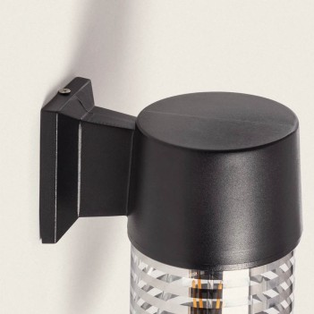 Wall-mounted sconce with E27 socket, Garden series - Black, IP65