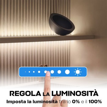 Lampada Led Grille Orientabile 10W 800lm Dual White D24 224mm ZigBee + RF Smart Nero per Binario 48V MiBoxer - Serie MG2-10F-ZL