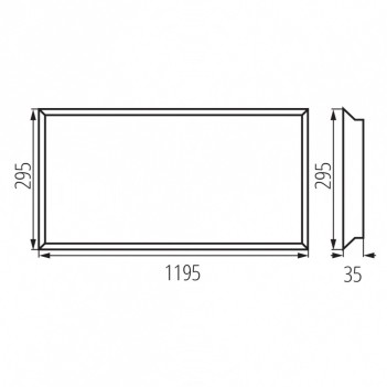 Pannello Led 119x29mm 38W 3800lm 4000K rettangolare Serie