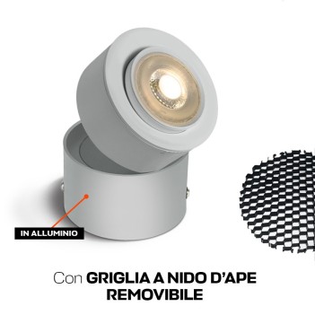 Faretto da soffitto 15W con angolo Luce Regolabile Colore Bianco