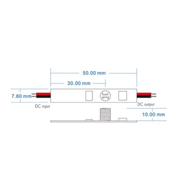 KING LED | Interruttore mini dimmer touch per LED DC 12/24V