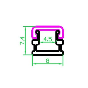 0807 Mini Aluminium Profile for Led Strip - Anodised 2mt - Complete Kit